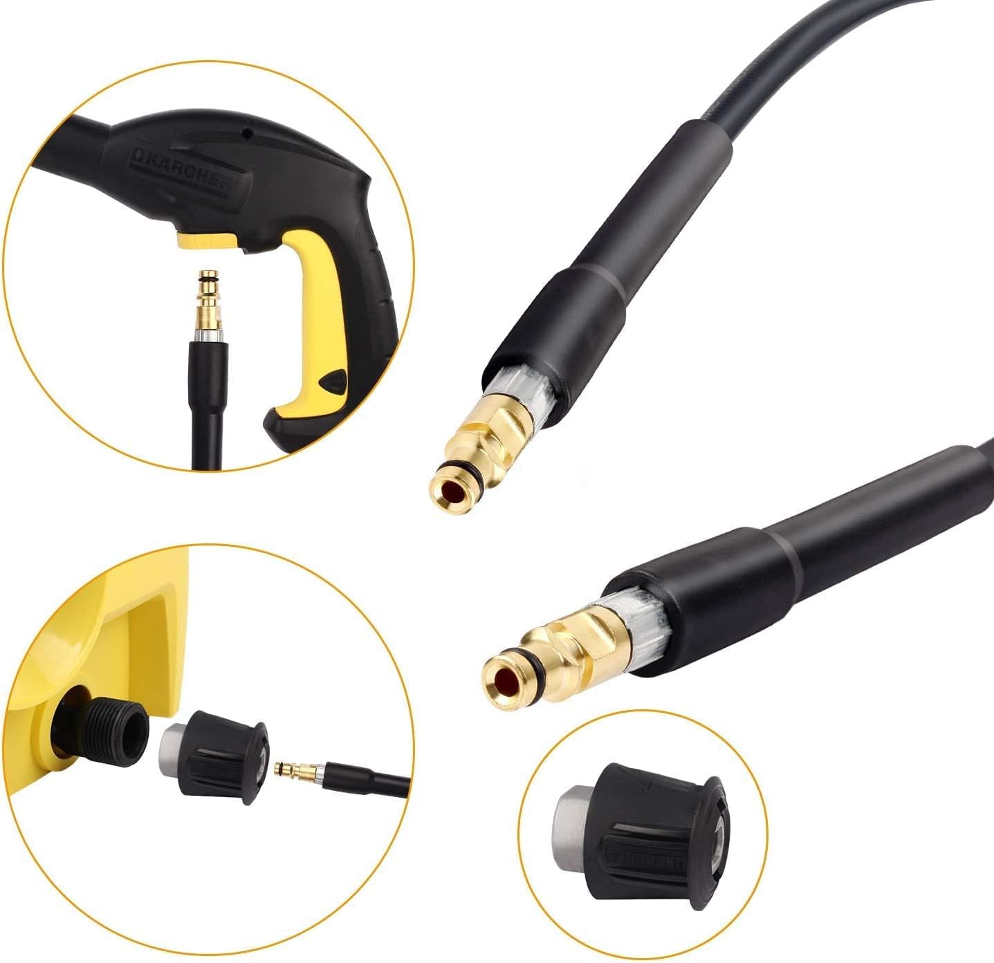 Monave 10m Déboucheur Canalisation Compatible avec Karcher/Lavor/Bosch