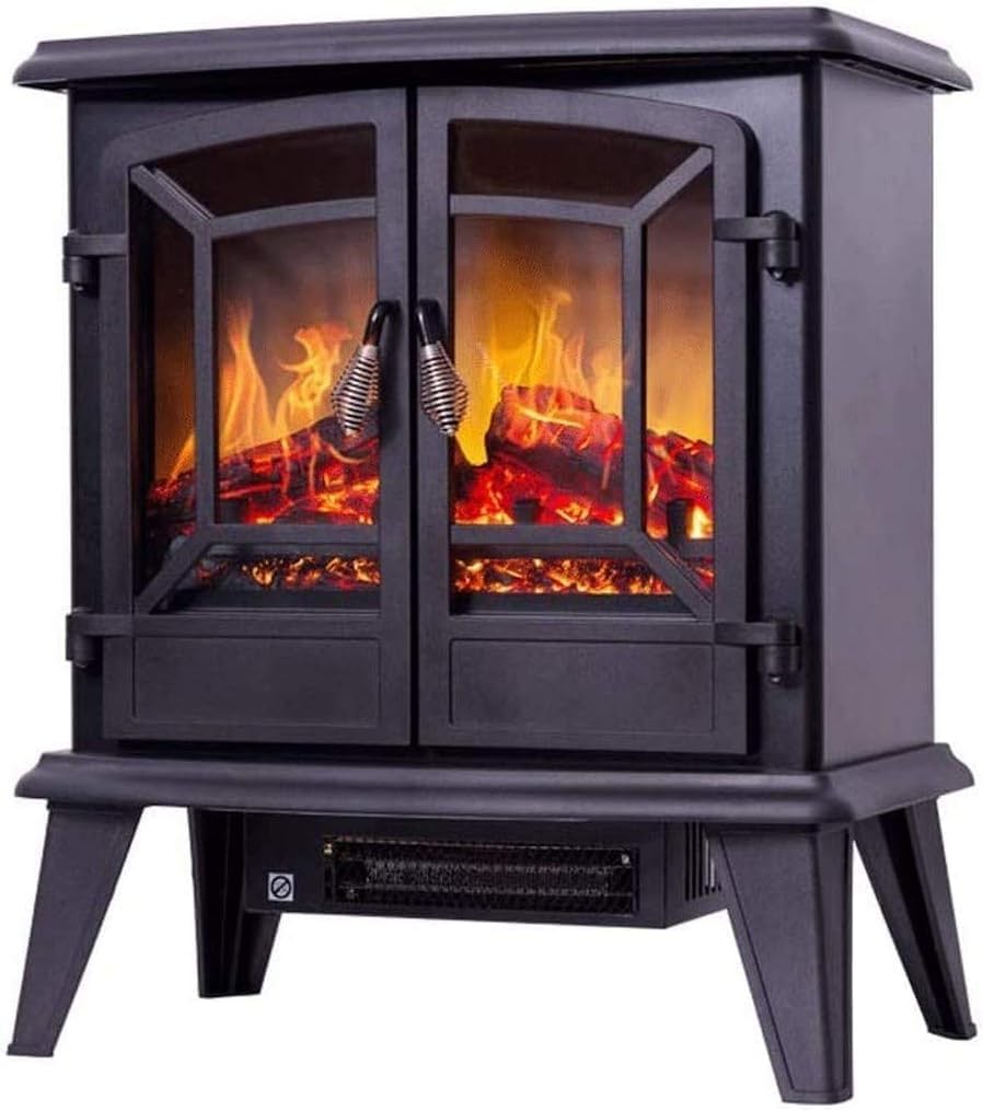 Electric Fireplace, 1400W Electric Fireplace,Fireplace Stove Heater,Electric Stove Fireplaces,Electric Fireplace Heater,Log Burner Flame Effect Electric Fireplace Stove Heater510x280x585mm Electric fi