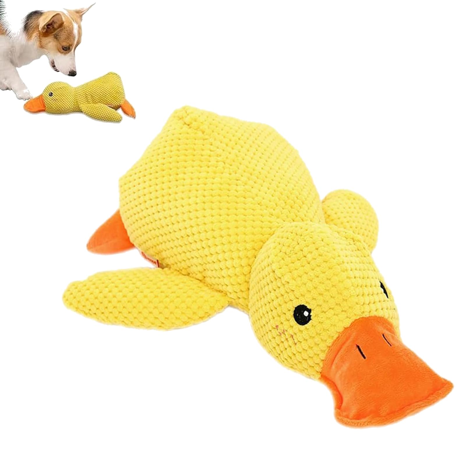 Eymobad Quack-Quack Duck Dog Toy, Anti-Stress Duck, Durable Plush Chew Toy, Cute Toy for Dogs 32 cm Duck Dog Toy, Paw Star