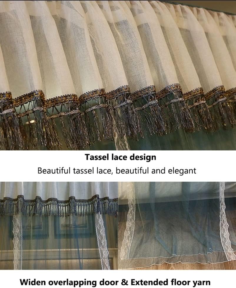 Ruffle Princess Bed Canopy Curtain-Double Layer Cozy Drape Netting 3 Opening Mosquito Net for s Adults Bedroom Decoration (Color : Pink, Size : 120X200CM)