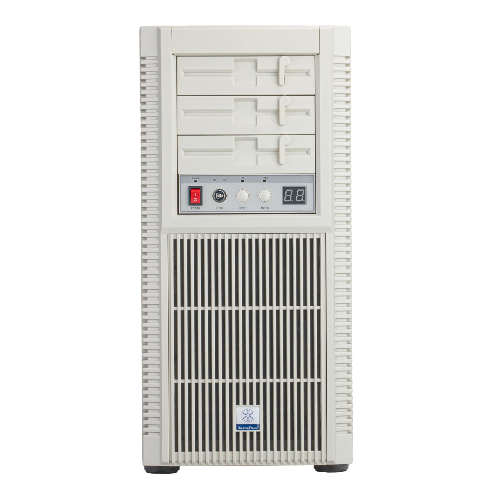 Silverstone FLP02 - Chasis Tipo Torre Inspirado en lo Retro, con Soporte de refrigeración y expansión de Alto Rendimiento, SST-FLP02W