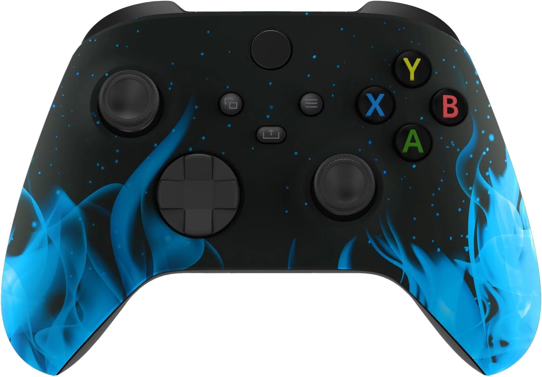 Stealth Controllers Wireless Controller for Xbox Series S, Xbox Series X, Xbox One - Soft Touch Feel - Custom Series S/X Controller (Blue Flames)