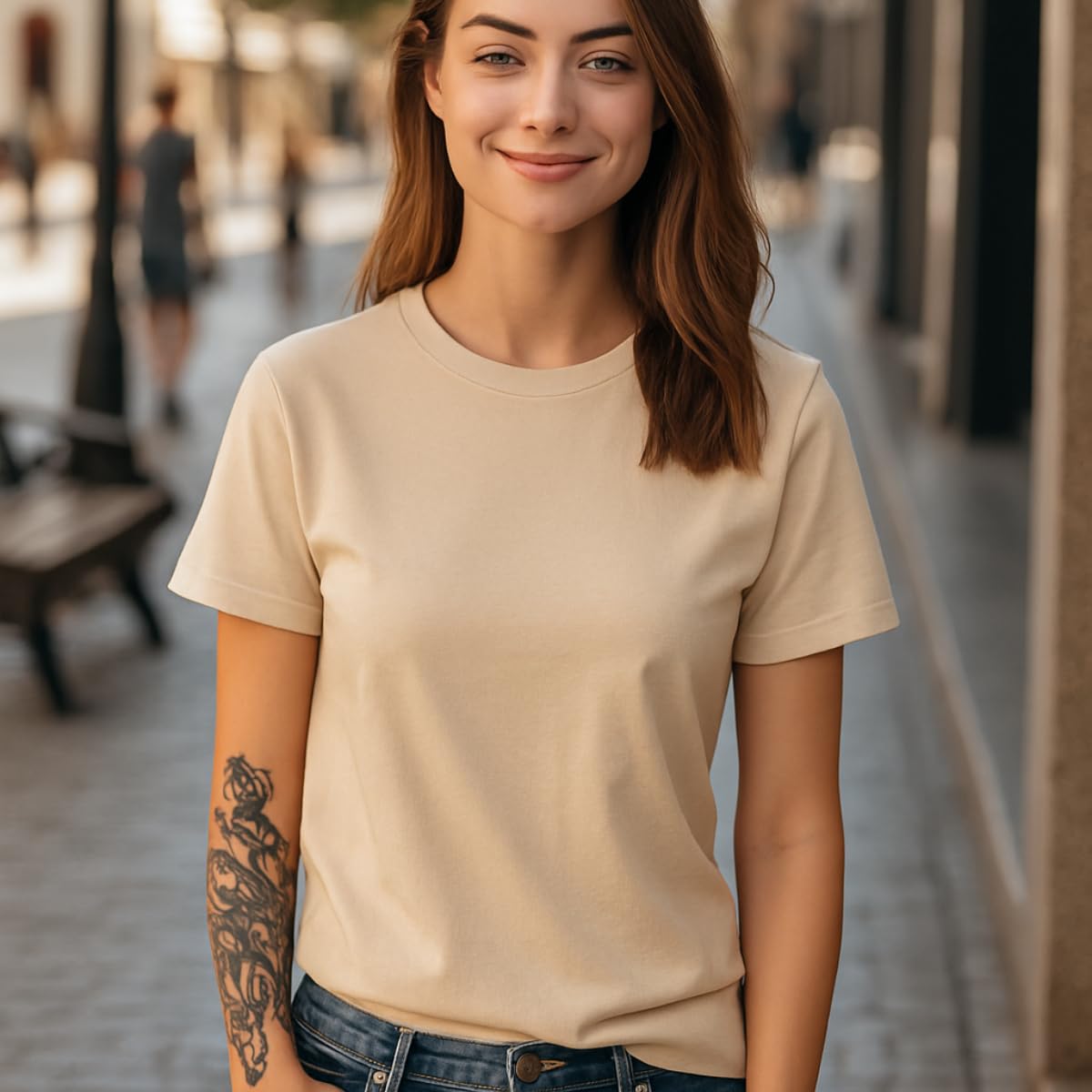 Camiseta Básica Feminina Lisa 100% Algodão Premium Confort em promoção! Veja a oferta e mais achadinhos de Blusas 4 Hoje é o melhor dia para comprar Camiseta Básica Feminina Lisa 100% Algodão Premium Confort com aquele preço maroto! Promoção! Aproveite a oferta! 4