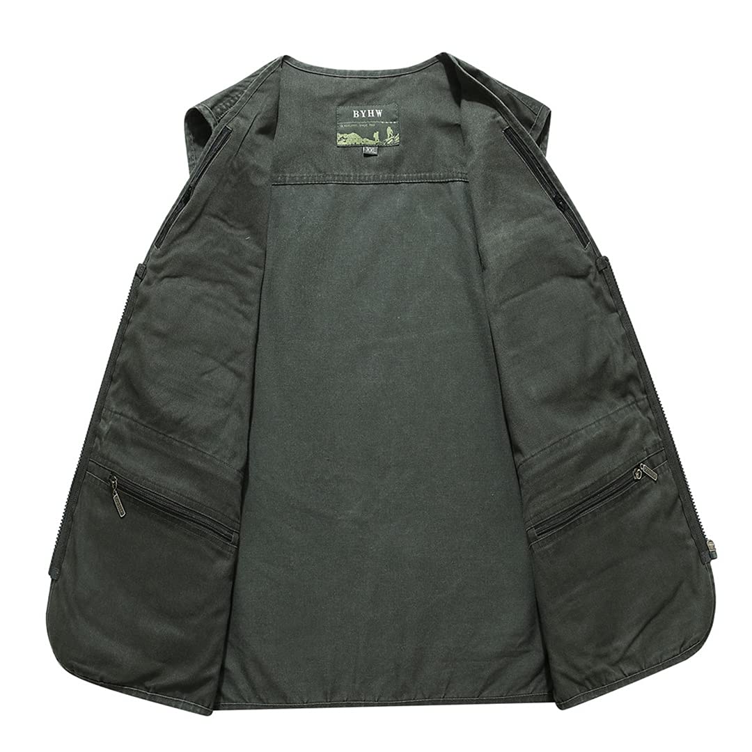 Gilet Da Uomo In Cotone Multitasche Molte 14 Tasche Giacche Senza Maniche Gilet Da Esterno
