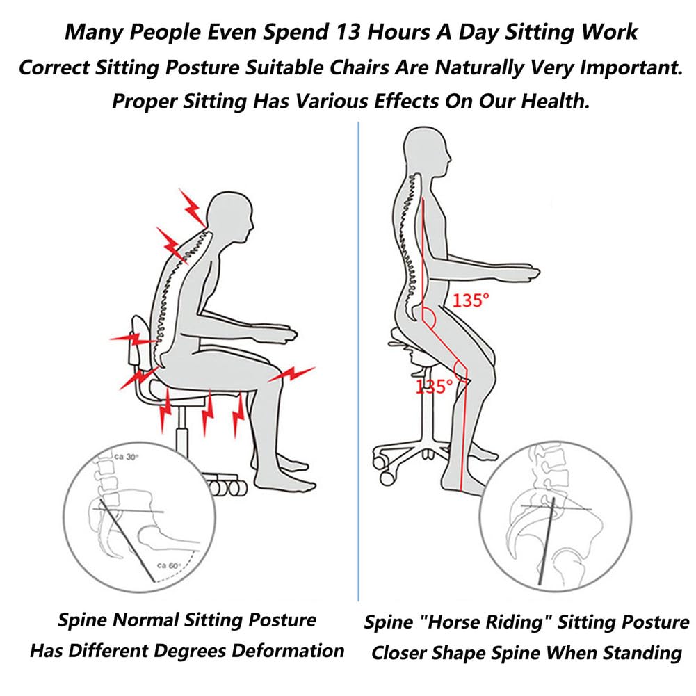 Taburete ergonómico con ruedas, asiento hidráulico ajustable, silla giratoria para oficina, salón, clínica y laboratorio, cómodo taburete rodante con fácil movilidad