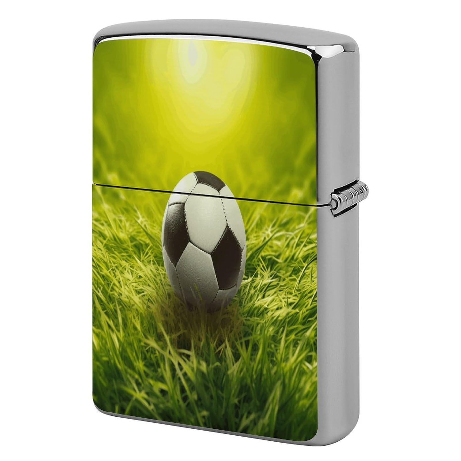 Fekiloot Style Football On Grass Lighter Case Cover Lighter Holder
