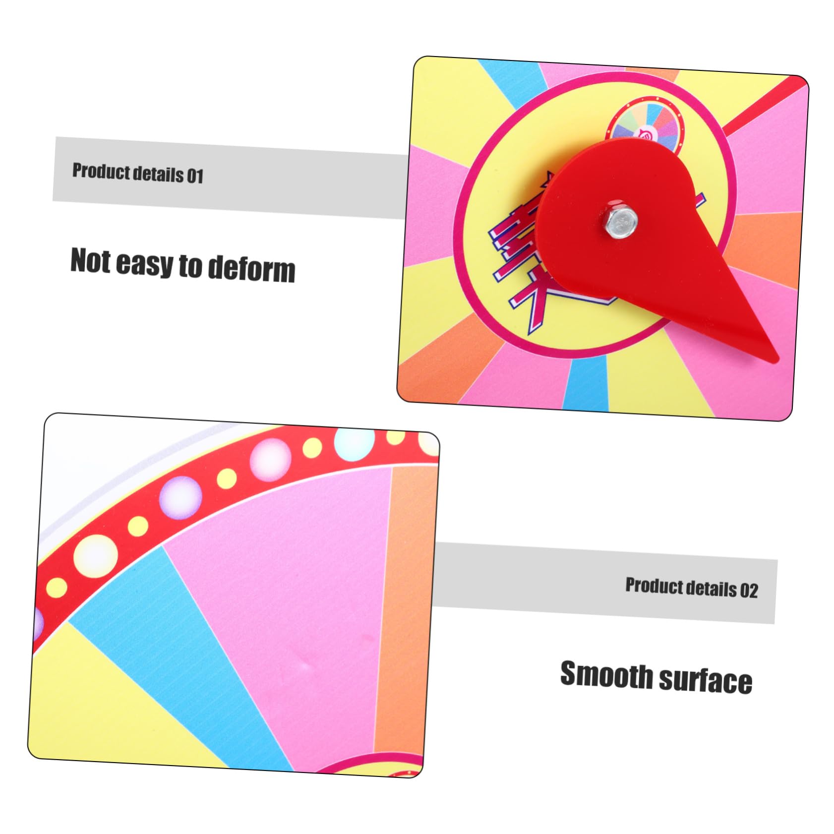 Abaodam DIY Fortune Prize Wheel Game Turntable PVC Metal Party Supplies for Raffles Games