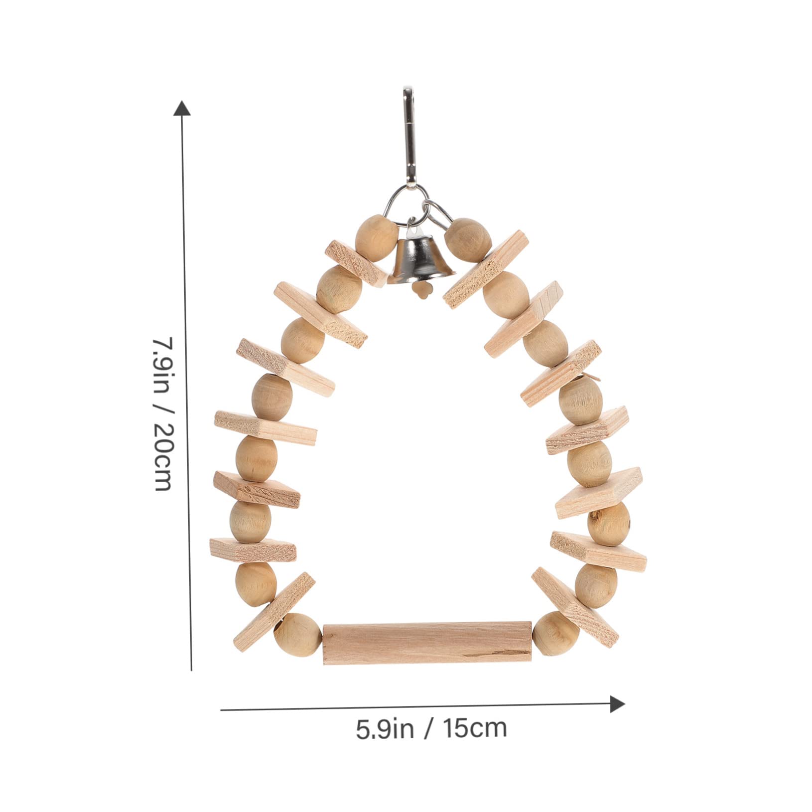 BESPORTBLE 5pezzi Altalena Per Pappagalli Legno Giocattolo Sospeso Per Uccelli Attività Di Gioco e Masticazione Accessorio Per Pappagalli e Parrocchetti Resistente e Stabile