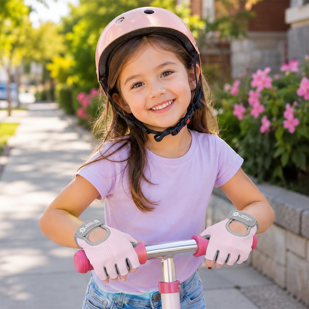 Guantes de Ciclismo Niñas y Niños, Guantes Bicicleta, Guantes Bici Sin Dedos Antideslizantes para Niños de 9 a 13 Años, Adecuado para Canotaje Infantil MTB BMX Carretera Montaña