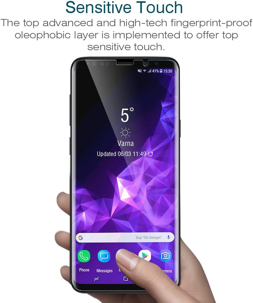 LK [3 Pack] Screen Protector for Samsung Galaxy S9 Plus Flexible Film [New Version] Case-Friendly, Bubble-Free, HD Clear