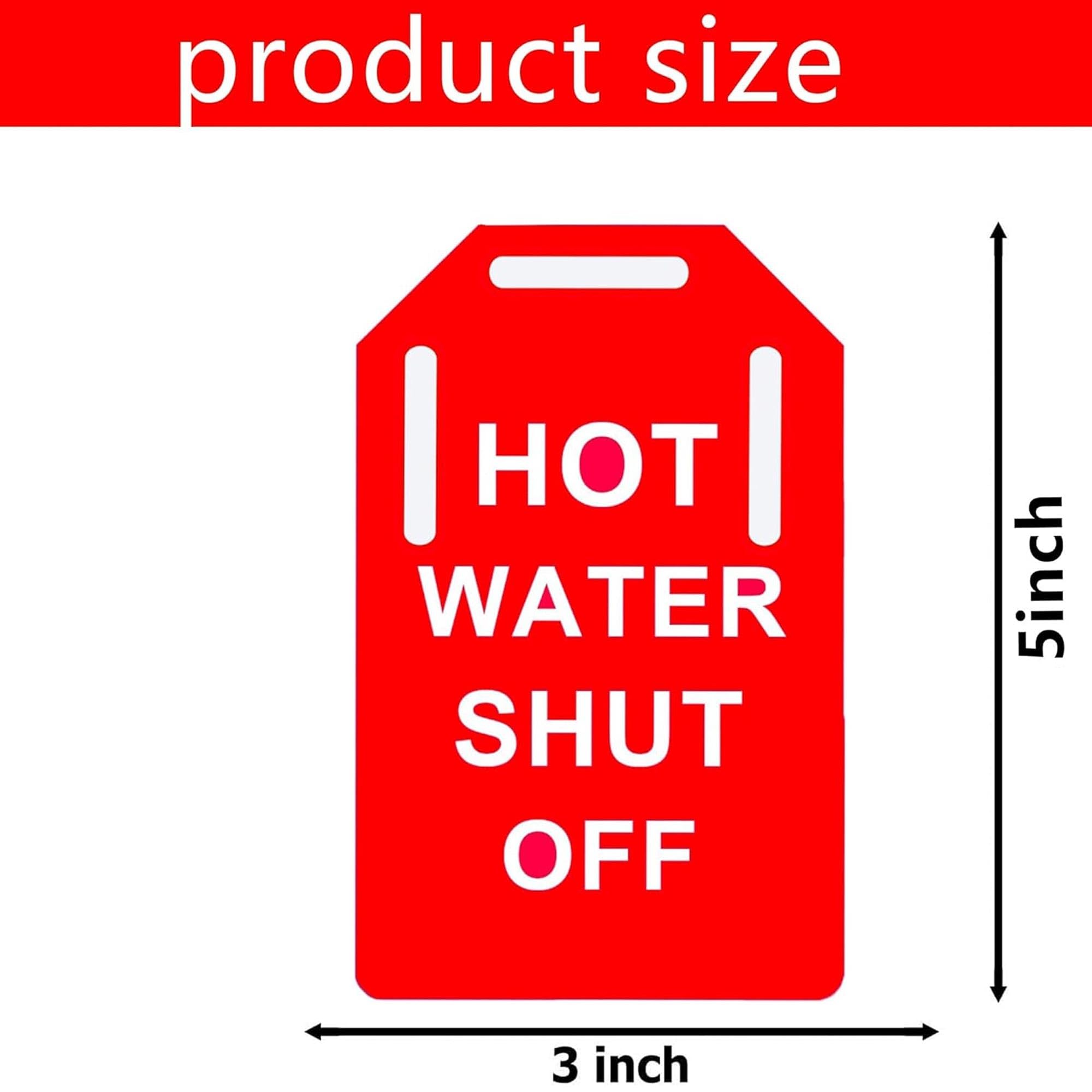 12-teiliges Ventil-Etikettenset – Für Gas, Wasser & Heißwasser, 7,6x12,7 Cm, Kunststoff, Wasserfest