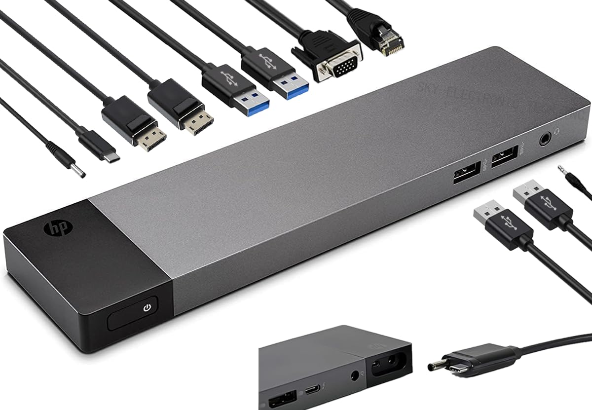 HP Elitebook ZBook Thunderbolt 3 USB-C Laptop Docking Station 120W