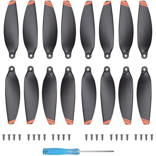 16Pcs Mini 2 Propellers Replacement Low-Noise and Quick-Release Blades Props Compatible with DJI Mini 2 / Mini SE/Mini 2 SE Drone, Orange