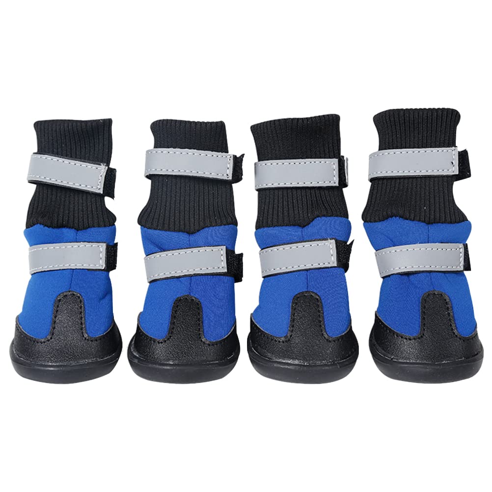 Chaussures réfléchissantes pour chiens 4 pièces bottes de neige chiots