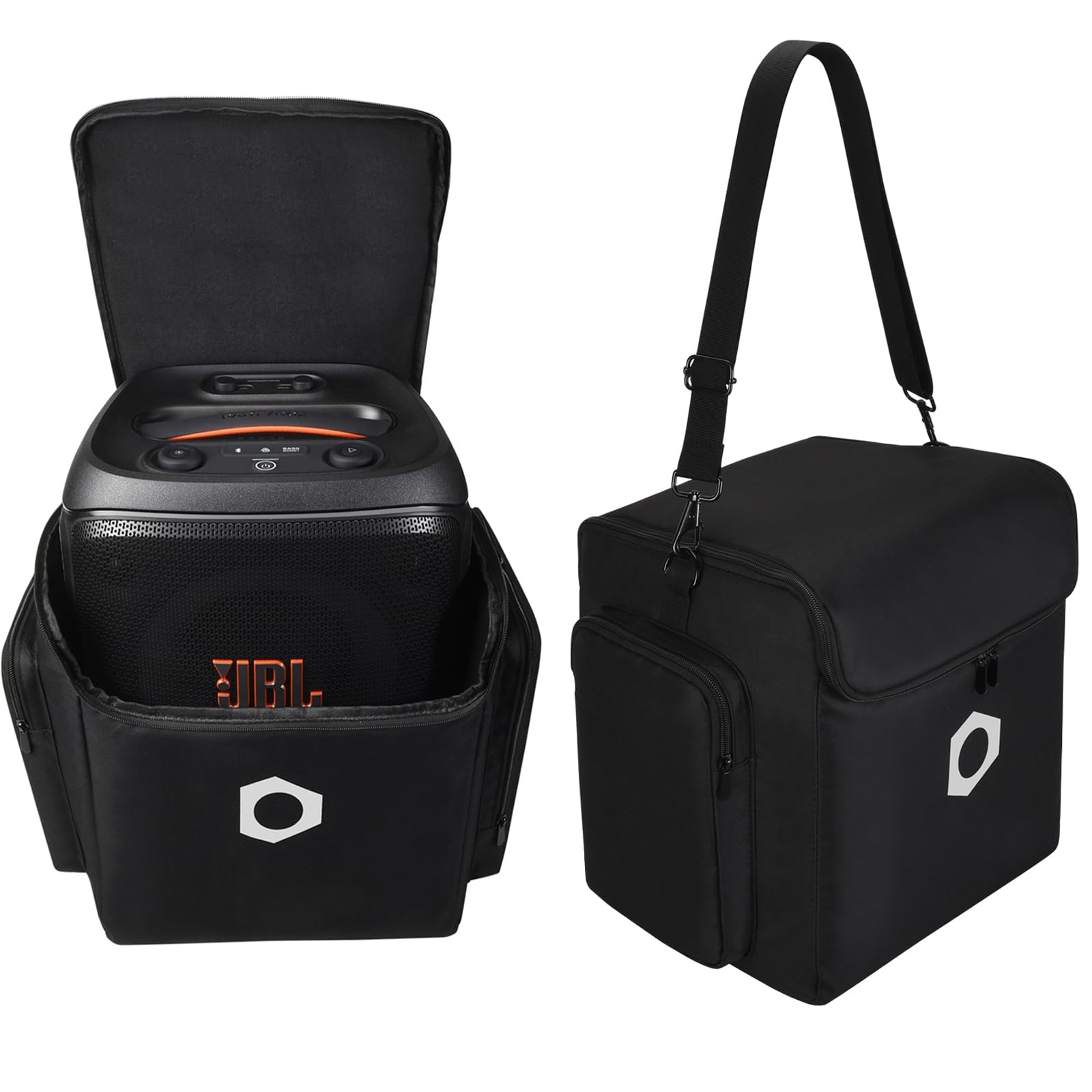 Étui Transport Portable Housse Protection Sac Voyage Sacoche pour JBL PARTYBOX Encore 2 / PartyBox Encore Essential Enceinte de Soirée Portable avec Microphone sans Fil,Noir
