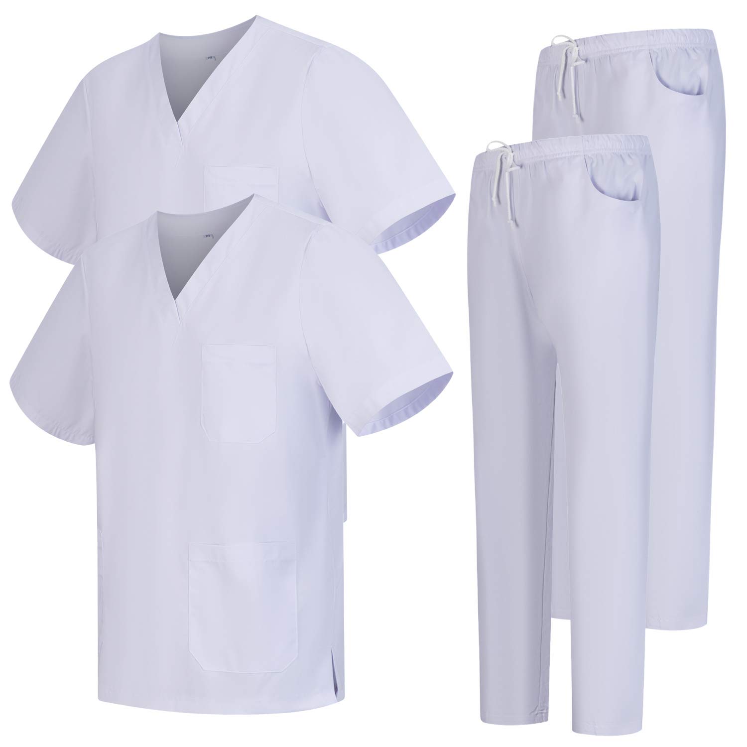 MISEMIYA Paquete de 2 Conjuntos - Pijama Sanitario Conjuntos Uniformes Sanitarios Unisex - Uniformes Medicos 2-6801-6802