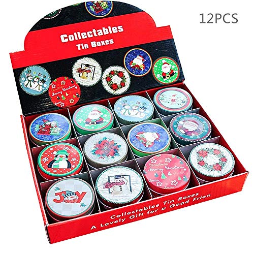 Euopat Boîtes Boîtes Cadeaux, Boîtes À Biscuits De Bonbons, Boîte De Cadeau De Cadeau d'anniversaire en Fer Blanc avec Une Boîte Multifonctions pour Le Festival De Mariage d'anniversaire De Noël