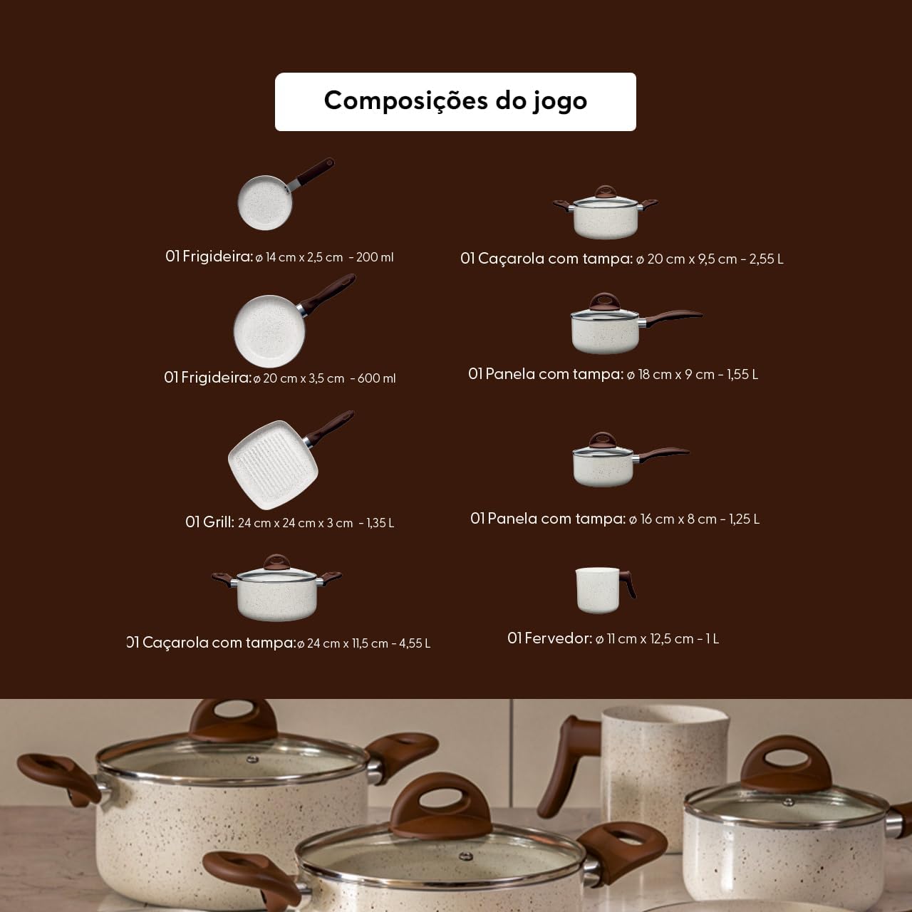 Black Friday Amazon Brinox - Jogo De Panelas Ceramic Life Smart 8 Peças 8 61Qnl7X+Yol. Ac Sl1280