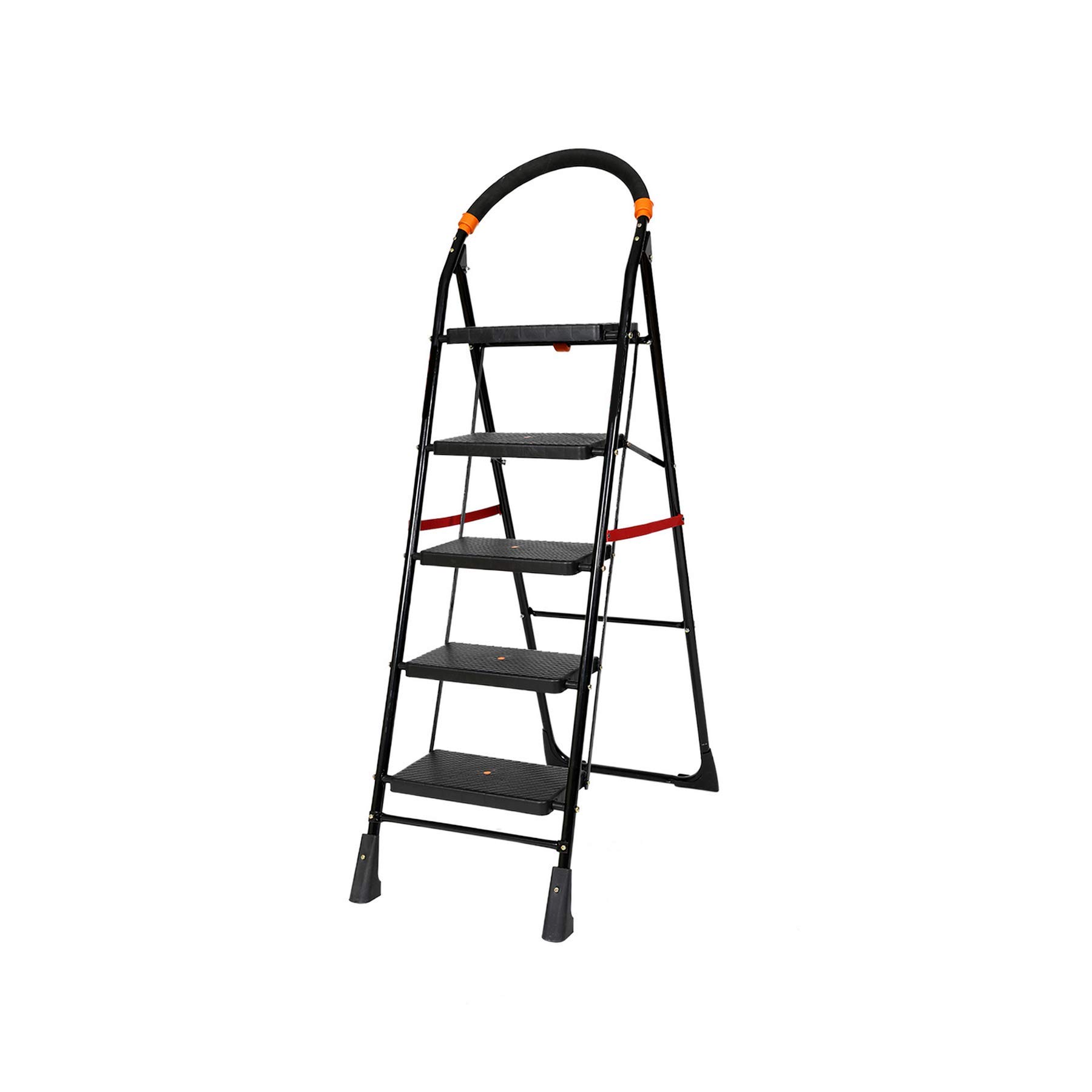 Happer Premium PVC Foldable 4 Steps Ladder Clamber (Black & Orange) (B08243RQ8K) Amazon Price History, Amazon Price Tracker