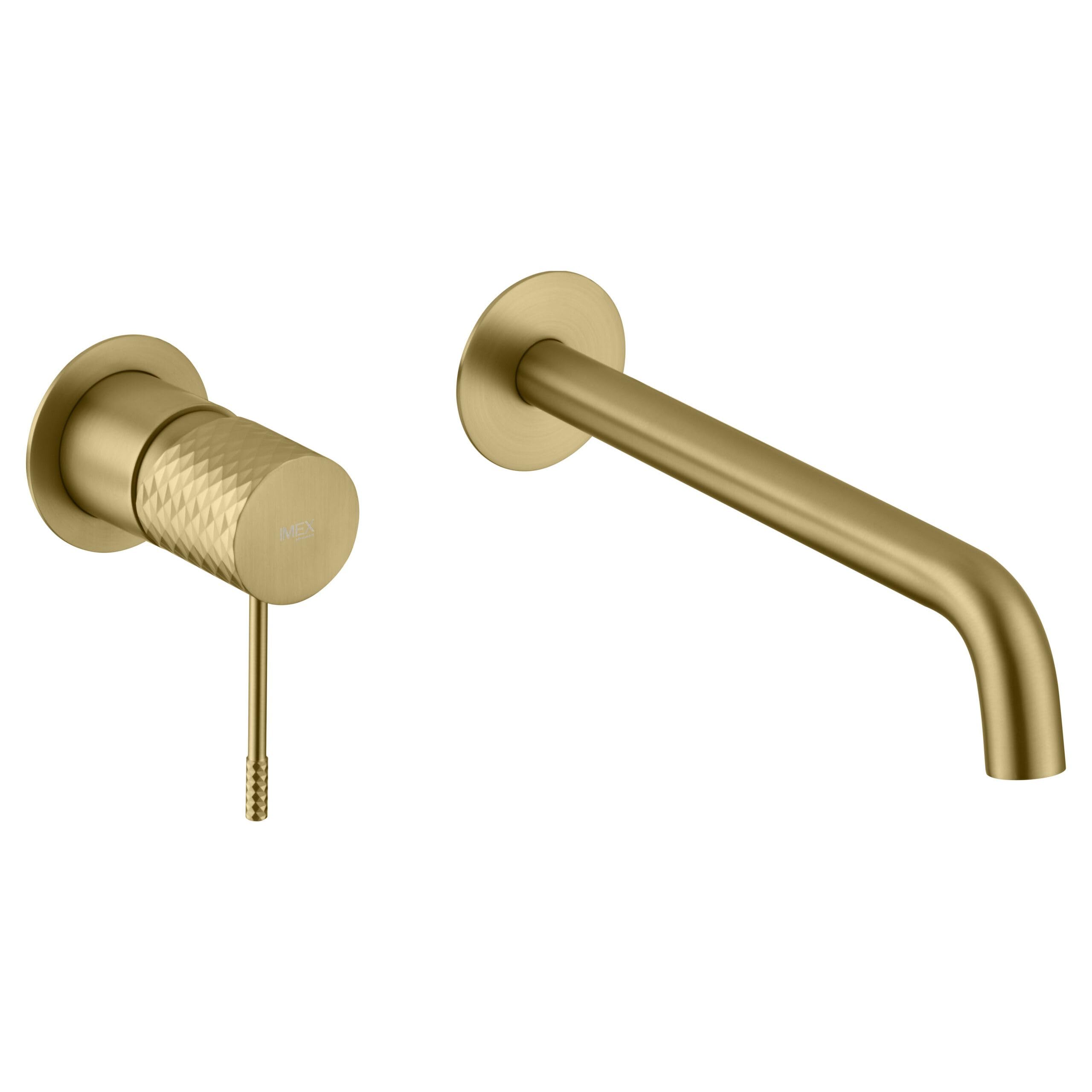 IMEX GLG053/OC GÉNOVA Monomando Empotrado Lavabo Oro Cepillado