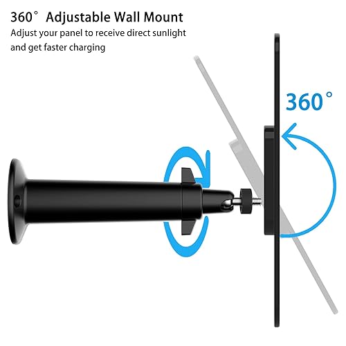 Miniatura 4 de Panel solar de 4 W y 6 V compatible con Arlo Pro 3Pro 4UltraUltra 2 y Arlo Go 2, incluye soporte de pared seguro, IP65 resistente a la intemperie,