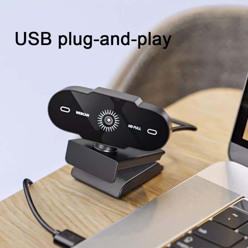 Kamera Internetowa 1080P / 2K Z Mikrofonem Dla Komputera/Laptopa, Kamera Internetowa HD Do Rozmów Wideo, Gry Na Żywo I Spotkania Online, Autofouse, Plug & Play USB Camrea(1080P)