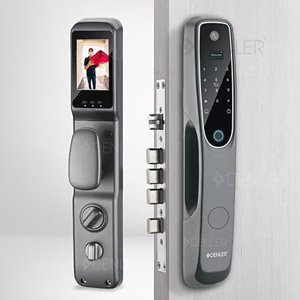 Denler DL09 Waterproof Stylish Smart Lock Digital Door Lock | Fingerprint Lock | Inbuilt Wi-Fi | App Support for Remote Unlocking | RFID Card, PIN, 2 Manual Key | 3 Years Onsite Warranty