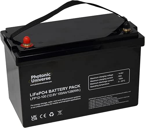 100Ah 12V Lithium battery for leisure, solar, wind, and off-grid