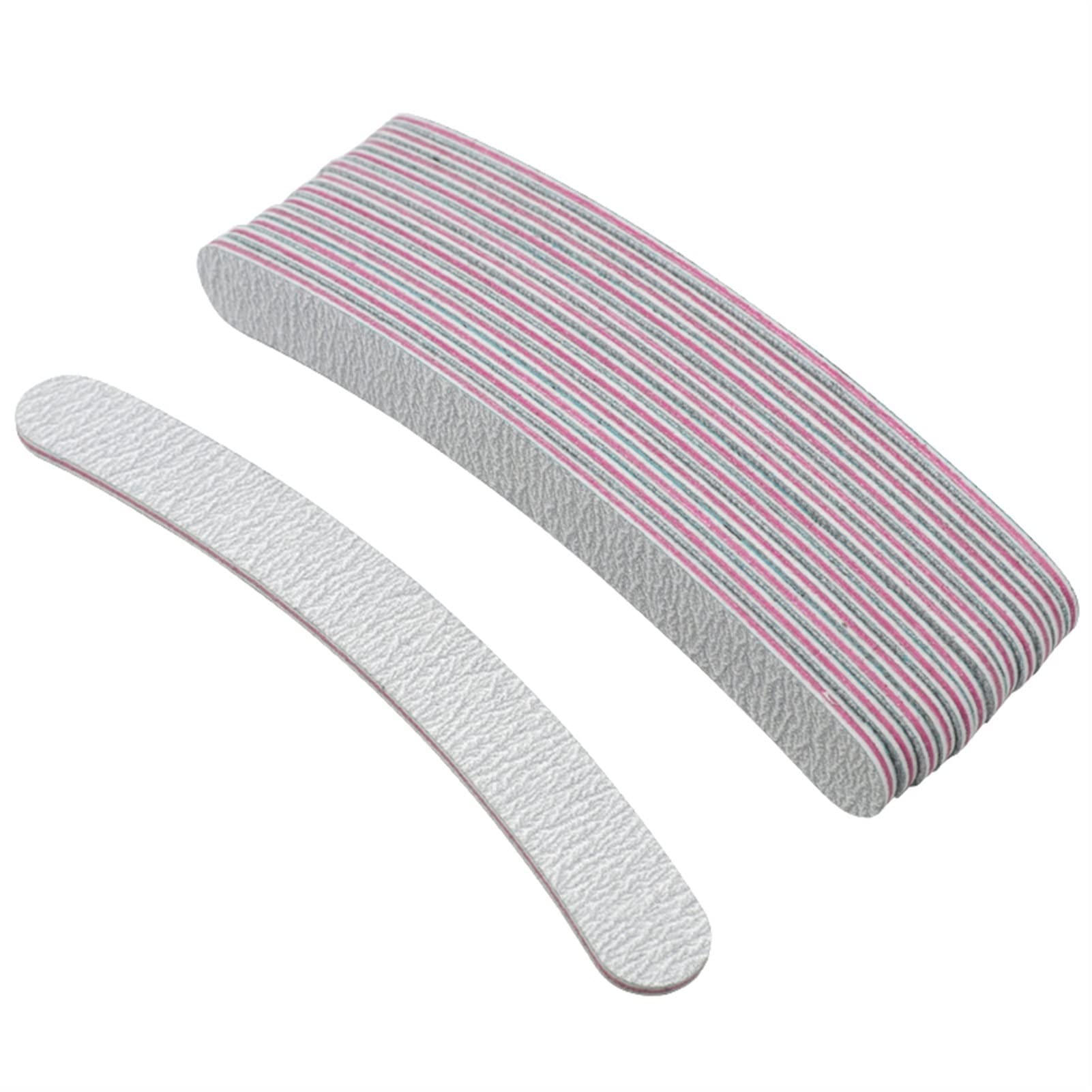 Nagelfeile,Nail Buffer, 50 Teile/los Gebogene Nagelfeile 100/180 Schleifpapier Nail Art Schleifen