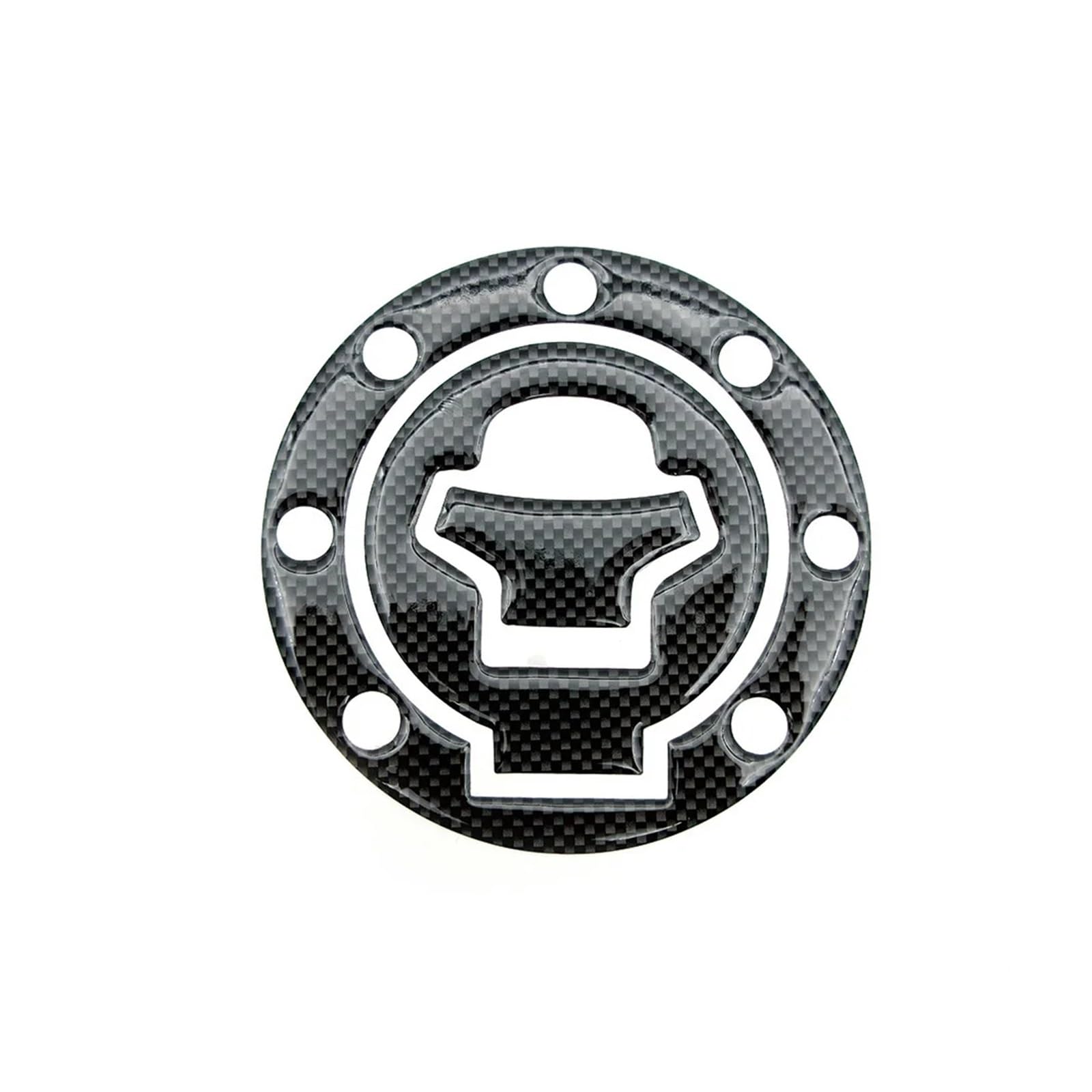 1Pcs Carbon Fiber Look for Motorcycle Fuel Gas Oil Cap Tank Pad Tankpad Sticker(8 Black)