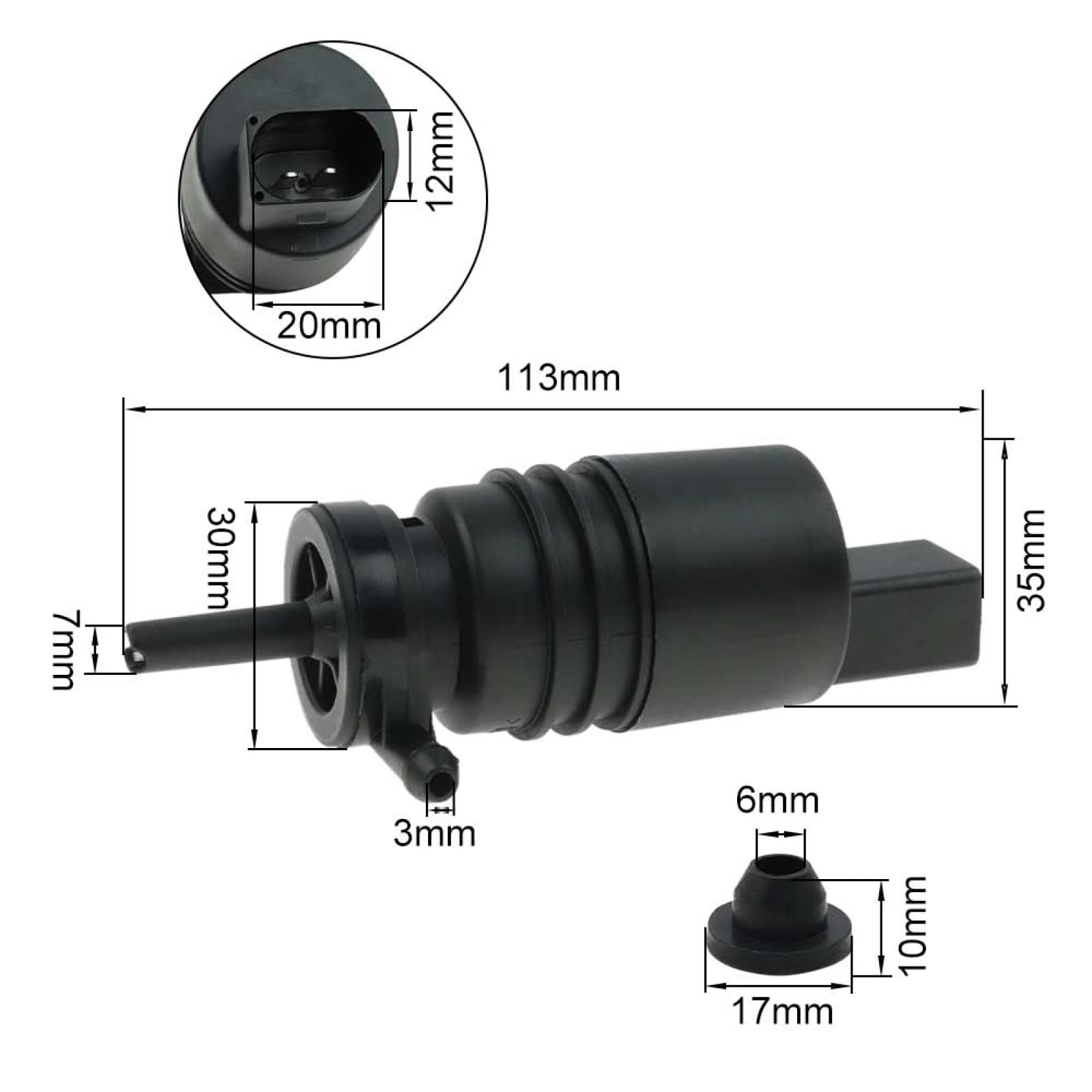 Scheibenwaschpumpe Für Mercedes W210 W211 W212 W203 W204 W221 - Originale Qualität Mit Perfektem Sitz