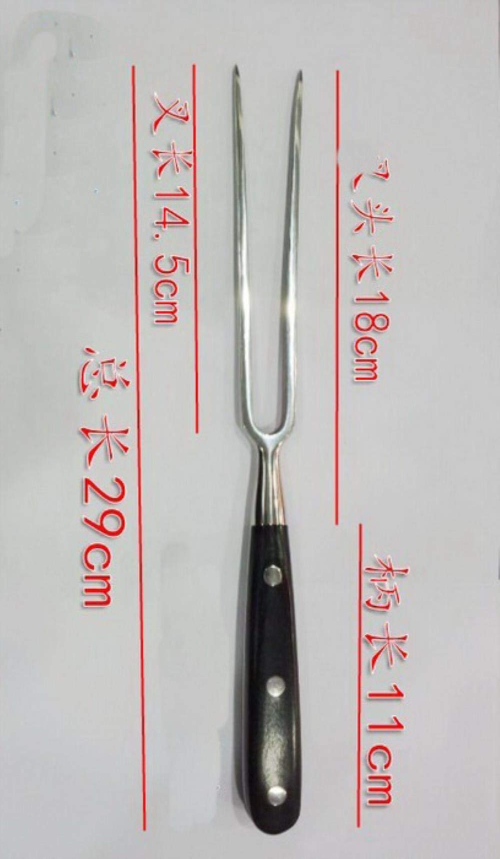 BBZ 2 Pcs/Ensemble Teppanyaki Longue Fourchette À Viande en Acier Inoxydable Steak Barbecue Grande Fourchette en Métal Barbecue Outils