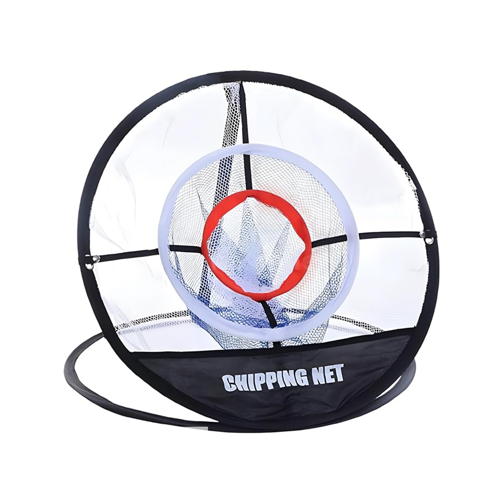 Jonuin Golf Practice Net, Golf Chipping Net, 3 Ring Nets for Wedge Practice, Portable Training Nets, Ideal for Indoor, Outdoor, Backyard Accuracy and SwingPractice, Gifts for Golfers (A)