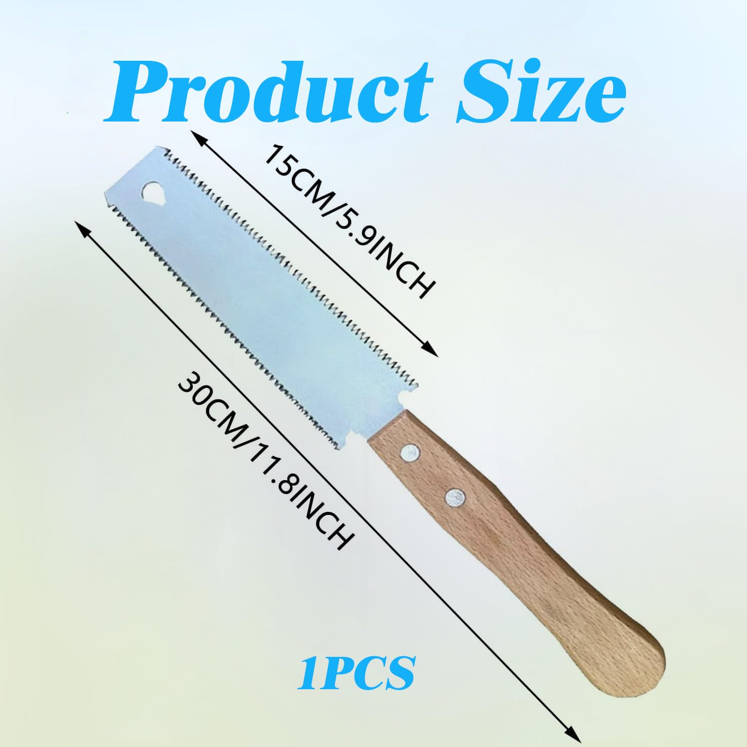 Amazleer Japanese Pull Flush Cut Saw for Woodworking Gardening Double-Edged Pruning Hand Saw - Image 2