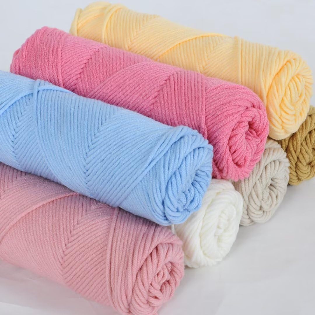Miękka włóczka szydełkowa 100g Tufted Yarn Ball, 8-nitkowa włóczka szydełkowa do robienia na drutach swetrów i szalików, włóczka akrylowa do robienia dywanów Punch Needle, 3mm gruba nić do szycia haft