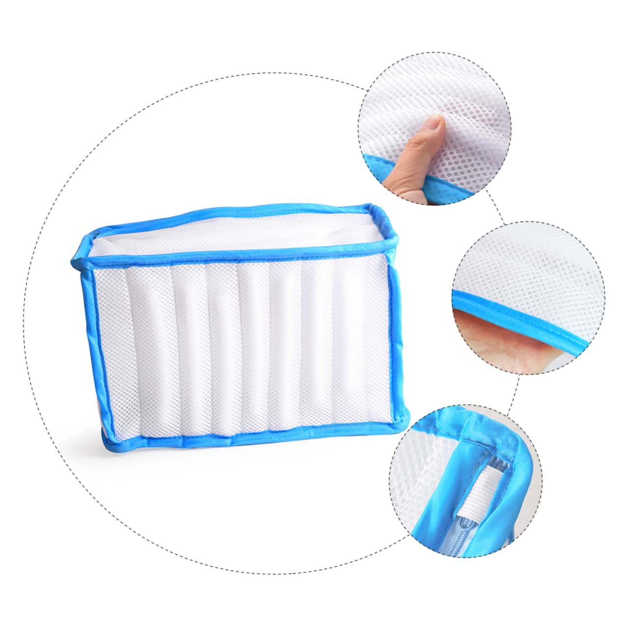 Amosfun 4 Pezzi Borsa Lavaggio Scarpe Rete Sacchetto Riutilizzabile Protezione per Sneakers e Scarpe da Alta e Permeabilità per Lavare e