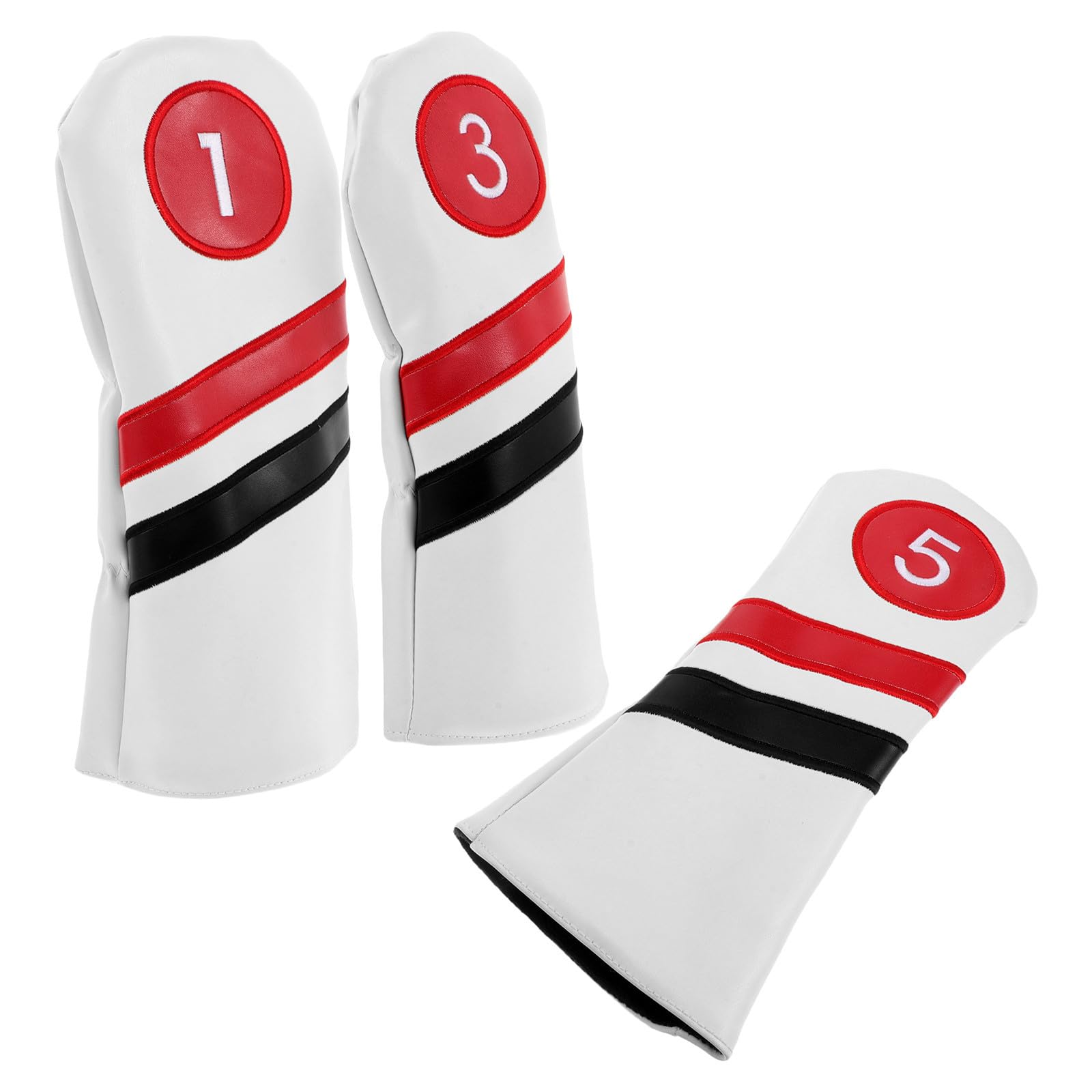 3 Stück Golfschlägerhüllen aus PU für Golfschläger, Modern