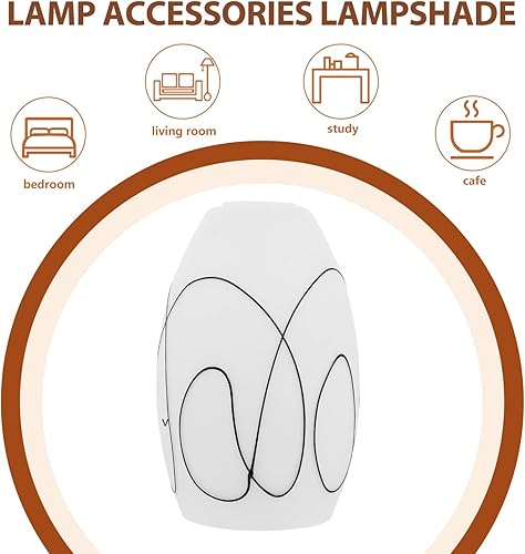 Miniatura 4 de Elegante pantalla de cristal moderna lámpara colgante pantalla reemplazo lámpara cubierta para la luz de techo sala de estar