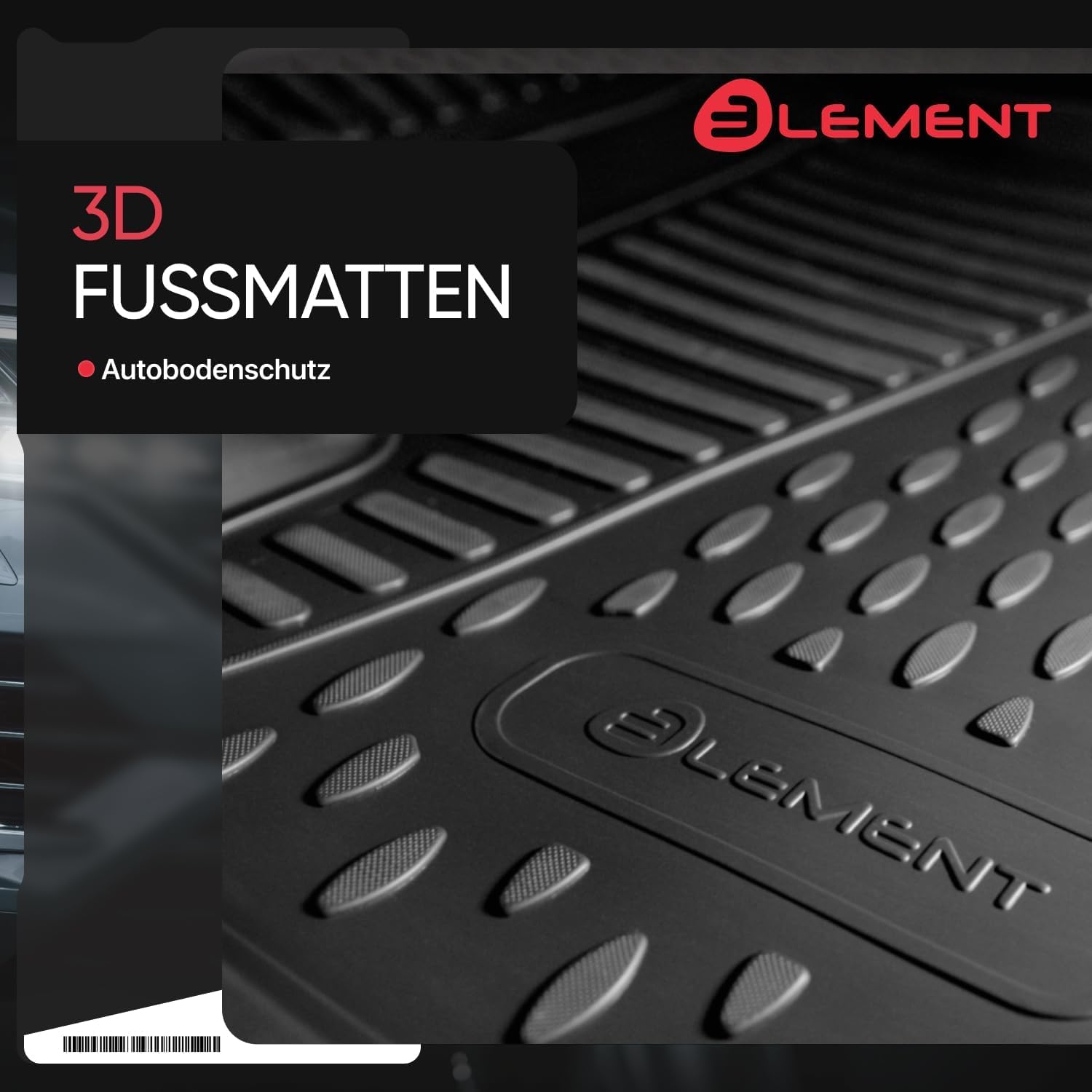 Image secondaire de Element EXP.CARFRD00005kh Tapis de Sol, Noir Ajustement mesuré au Laser personnalisé