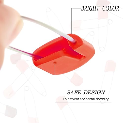 Miniatura 9 de 50 pasadores de pañales, pasadores de seguridad de 2.2 pulgadas, de plástico, con cierres de bloqueo, pasadores de pañales de acero inoxidable con