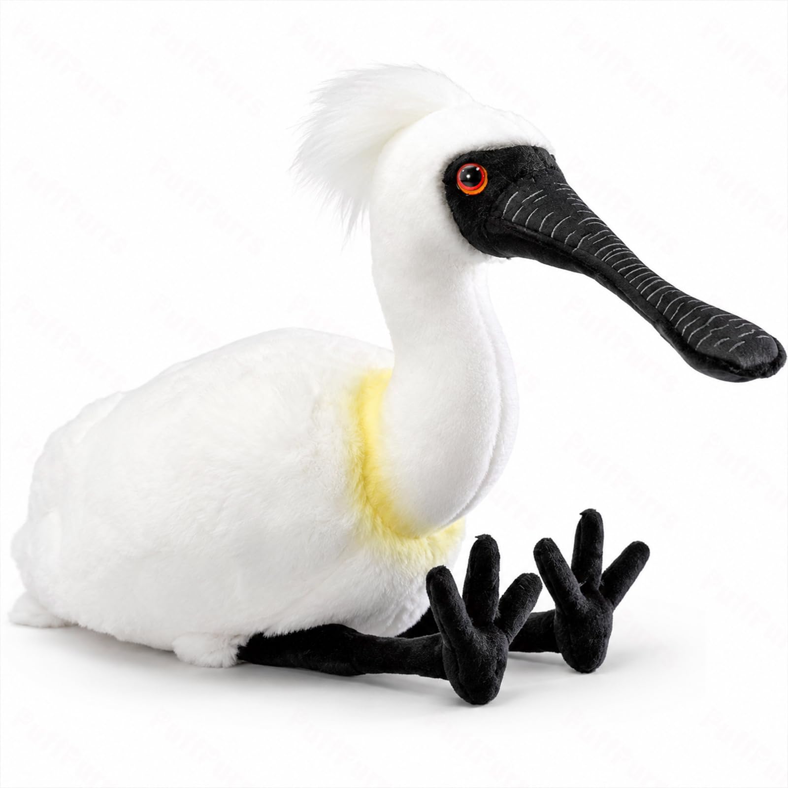 PuffPurrs Simulation Platalea minor Plush Toy - White Real Life Ibis Bird Simulation Plush Toys, Lifelike Crested Ibis Animals Platalea minor Stuffed Toys Birthday Gifts for Kids, 10.6 Inches — image 1