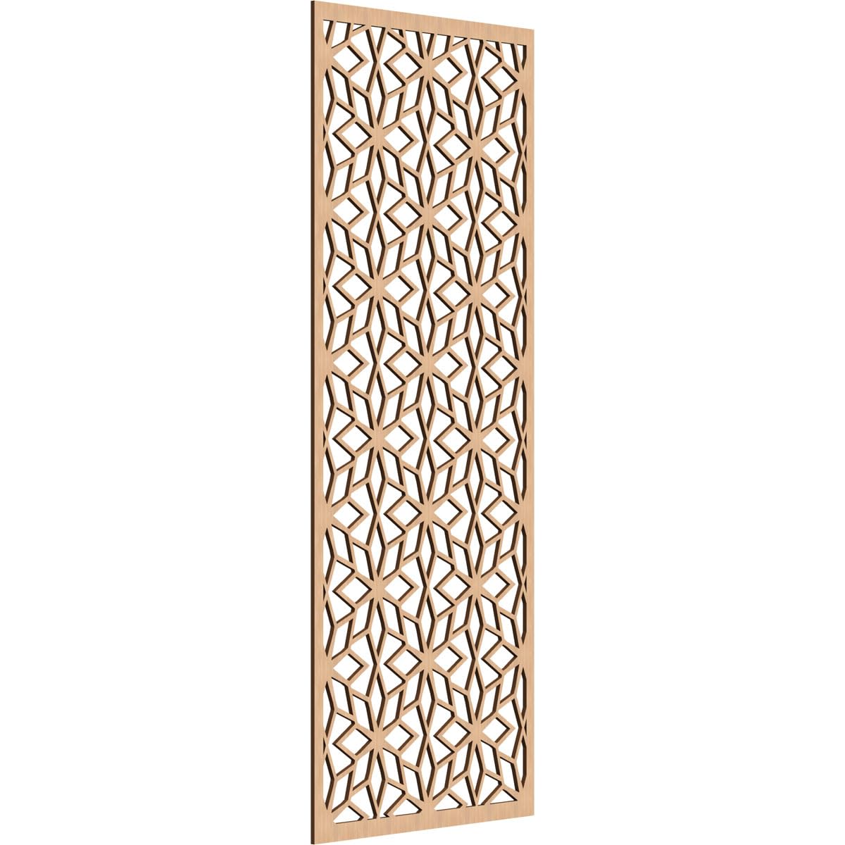 Lake Decorative Pierced Fretwork Wood Wall Panels, 31 3/8"W x 79 3/8"H x 3/8"T, Hickory