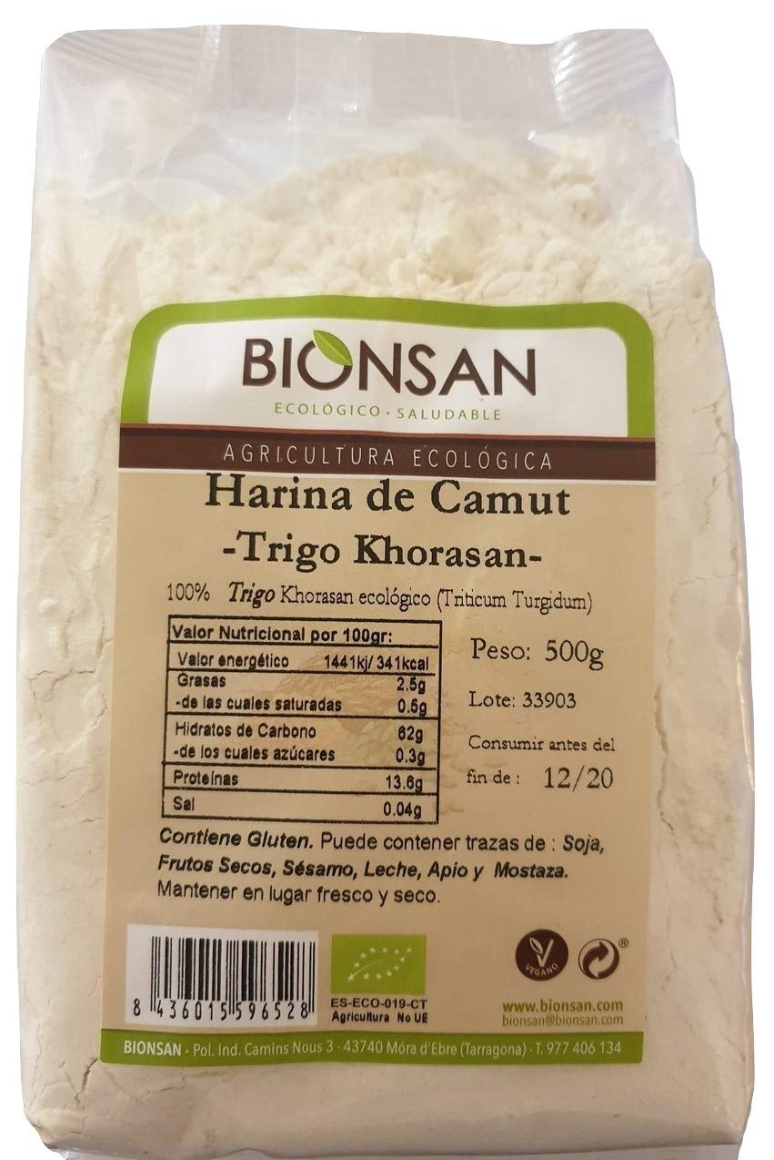 Bionsan Harina de Camut Ecológico - Trigo Khorasan - 4 Paquetes de 500 gr - Total: 2000 gr…