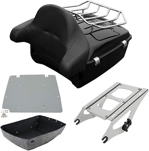 XFMT King Tour Pack - Kit de equipaje para respaldo de maletero para Harley Davidson Touring Road King, Road Glide, Street Glide y modelos