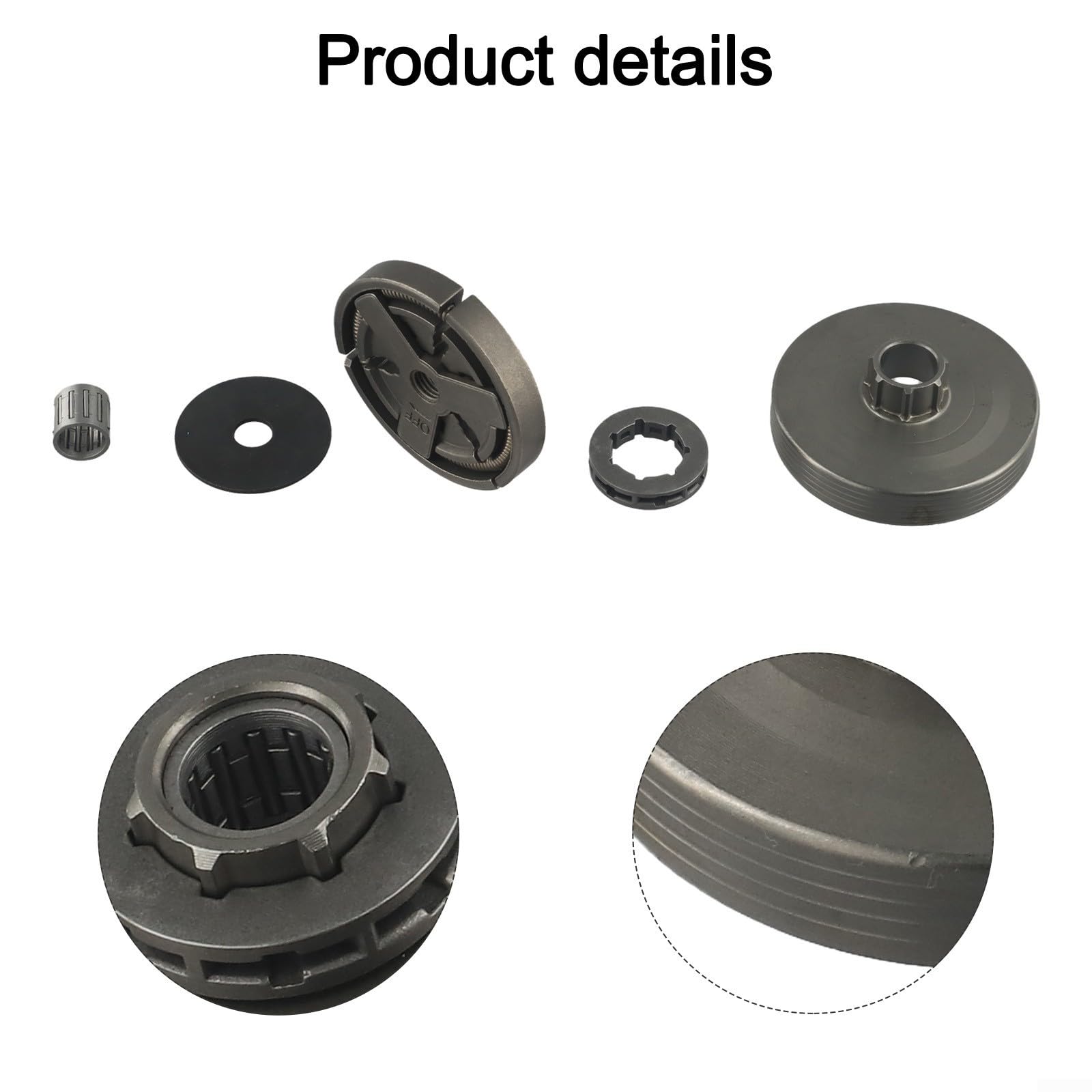 Kit di montaggio frizione compatibile con motoseghe cinesi 4500 5200 5800 e motori da 45 cc, 52 cc, 58 cc