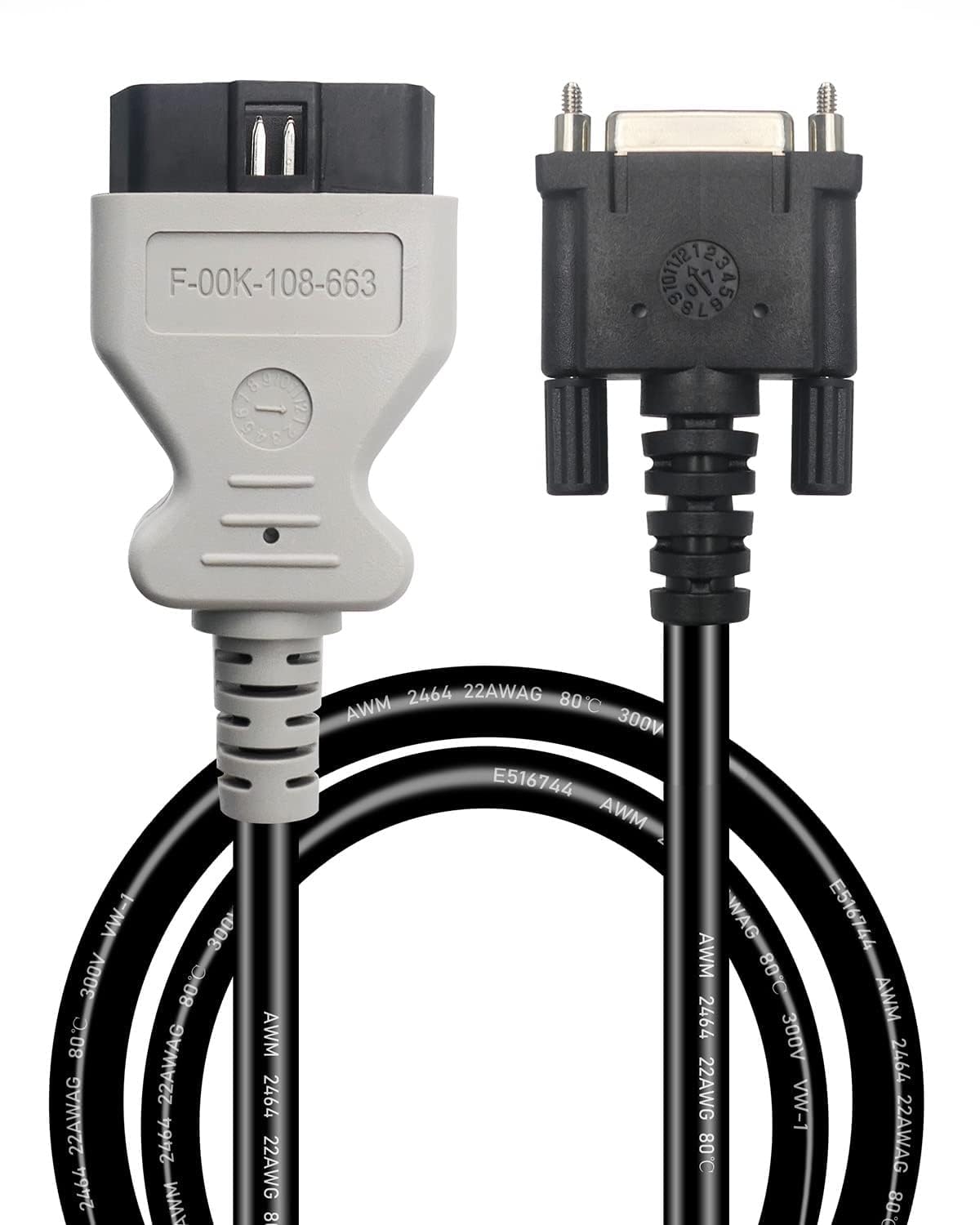 OBDii - Herramienta de diagnóstico OBD2 DLC Cable MDI 2 Cable de prueba principal de repuesto F-00K-108-663 1699200142 EL-52100-1 apto para GM MDI 2 MDI II EL-52100