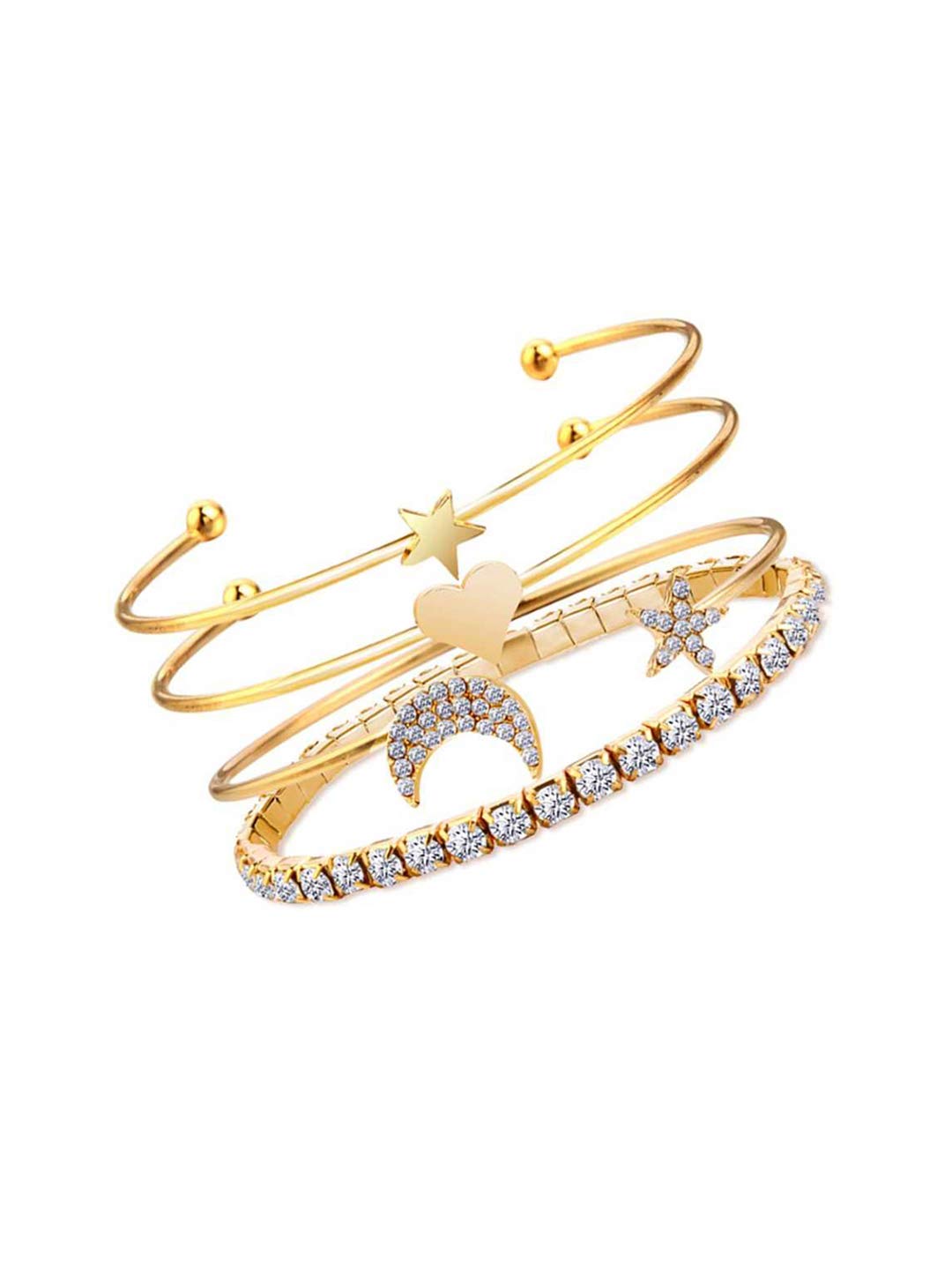 Jewels Galaxy Copper Strand Bracelet for Women (Golden) (CT-BNGS-49006) (B07WYL4YR9) Amazon Price History, Amazon Price Tracker