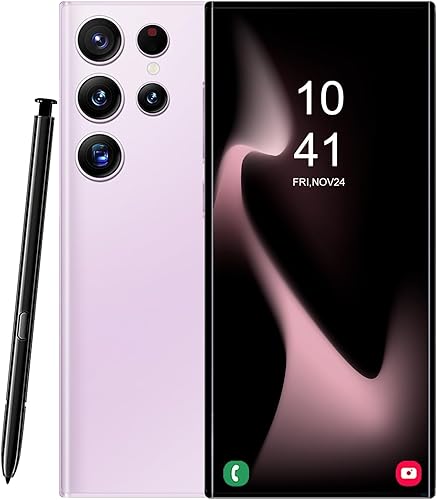Teléfonos celulares desbloqueados S24U, bolígrafo integrado, teléfono inteligente de 12 GB+256 GB, teléfonos Android 14, cámara de 108 MP, pantalla