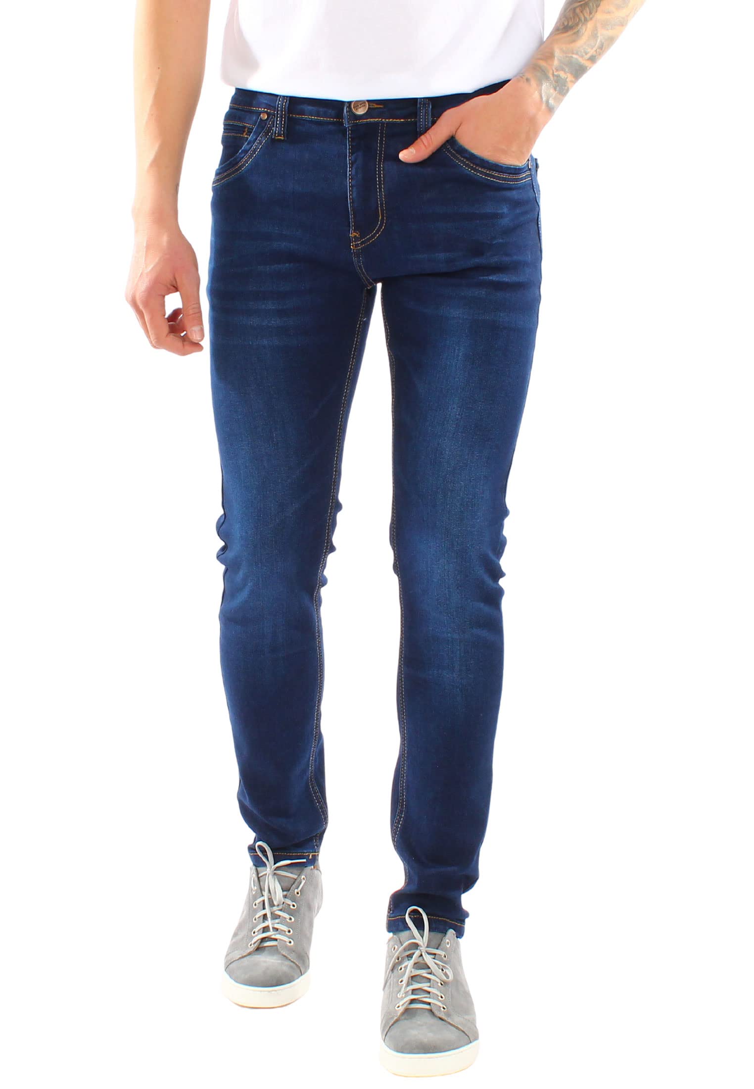 Jeans Uomo Elasticizzato Regular Fit Cinque Tasche