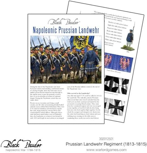 Miniatura 3 de Polvo negro Prusiano Landwehr Regimiento Napoleónico Guerra 1813-1815 Kit de modelo de plástico de guerra militar 302012501